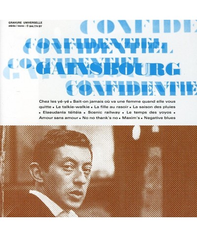 Serge Gainsbourg CONFIDENTIEL CD $19.08 CD