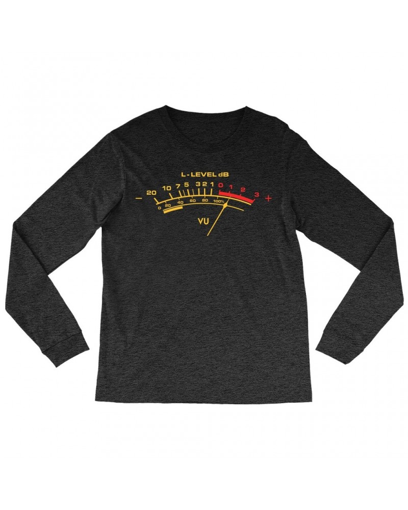 Music Life Heather Long Sleeve Shirt | VU Audio Meter Shirt $7.59 Shirts