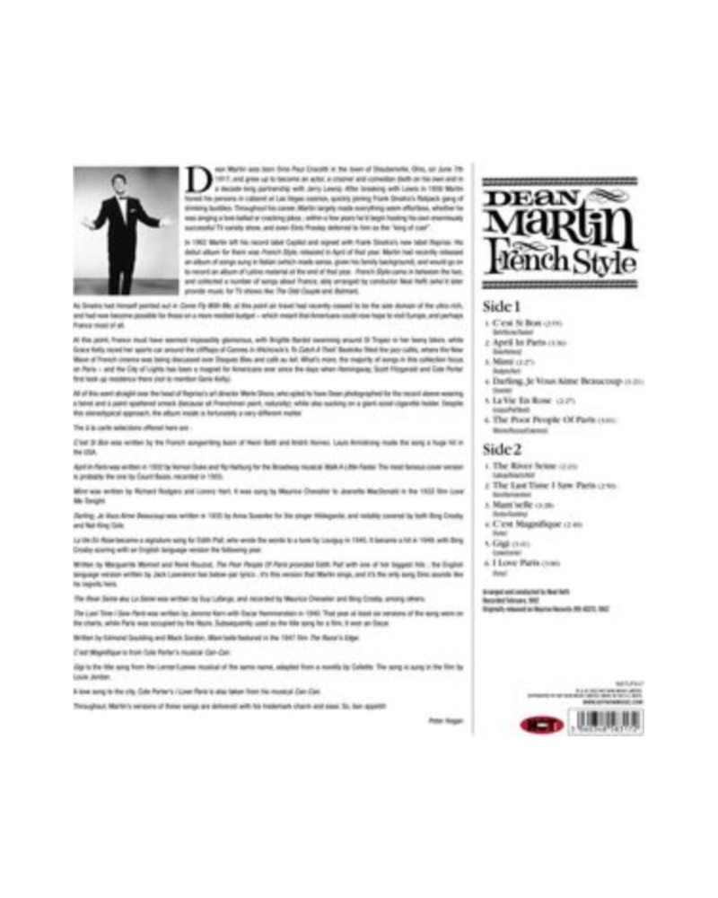 Dean Martin LP - French Style (Pink Vinyl) $3.86 Vinyl