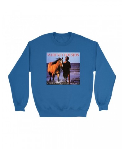 Whitney Houston Sweatshirt | Saving All My Love For You Album Cover Sweatshirt $10.65 Sweatshirts