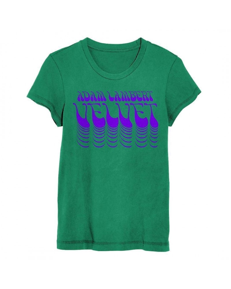 Adam Lambert Green Women's Flock Print Tee + Download $11.27 Shirts