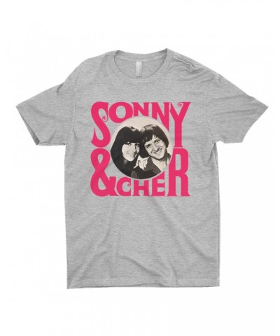 Sonny & Cher T-Shirt | Retro Pink Logo And Photo Shirt $6.81 Shirts