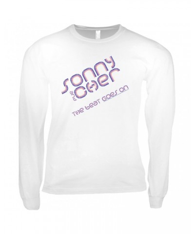 Sonny & Cher Long Sleeve Shirt | The Beat Goes On Colorful Logo Shirt $6.74 Shirts