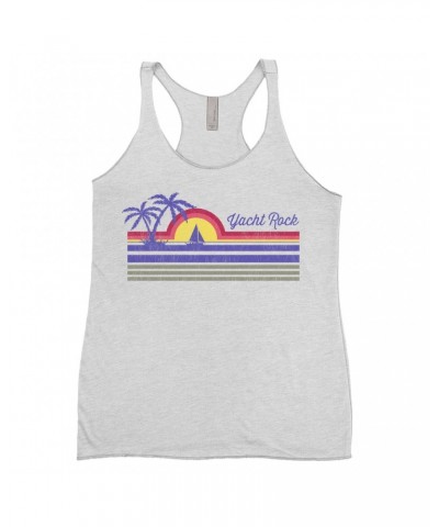 Music Life Ladies' Tank Top | Yacht Rock Sunset Shirt $7.91 Shirts