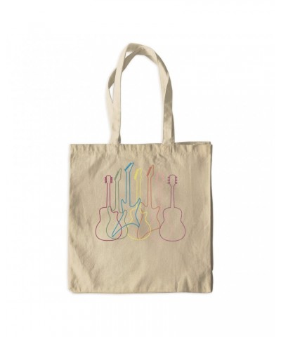 Music Life Canvas Tote Bag | Spectrum Guitar Shapes Canvas Tote $10.80 Bags