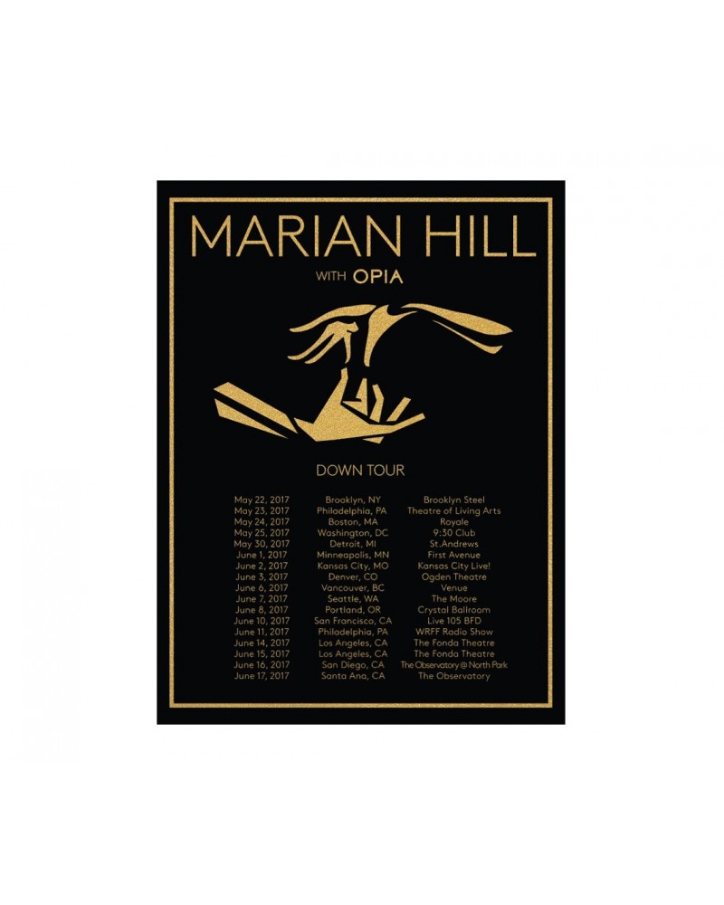 Marian Hill 2017 Down Tour Poster $8.58 Decor