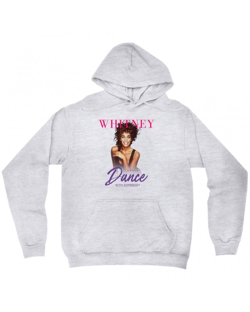 Whitney Houston Hoodie | I Wanna Dance With Somebody Purple Pink Design Hoodie $8.77 Sweatshirts