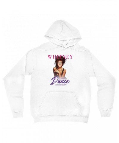 Whitney Houston Hoodie | I Wanna Dance With Somebody Purple Pink Design Hoodie $8.77 Sweatshirts