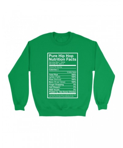 Music Life Colorful Sweatshirt | Hip Hop Nutrition Facts Sweatshirt $6.79 Sweatshirts