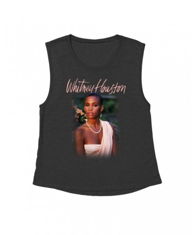 Whitney Houston Ladies' Muscle Tank Top | 1985 Album Cover Design Shirt $14.55 Shirts