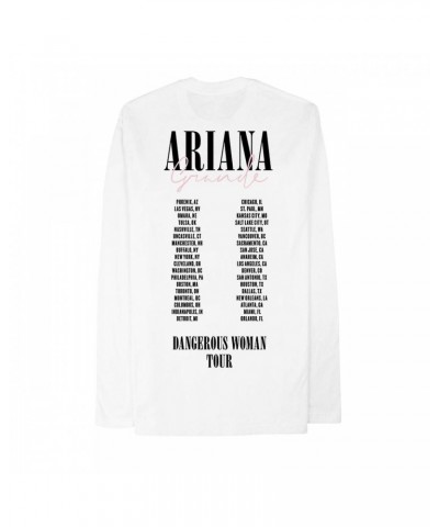 Ariana Grande Date Back Juniors Long Sleeve T-Shirt $17.50 Shirts