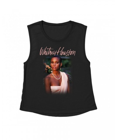 Whitney Houston Ladies' Muscle Tank Top | 1985 Album Cover Design Shirt $14.55 Shirts