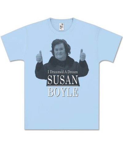 Susan Boyle Dreamed Half Tone Photo Light Blue T-Shirt $4.82 Shirts