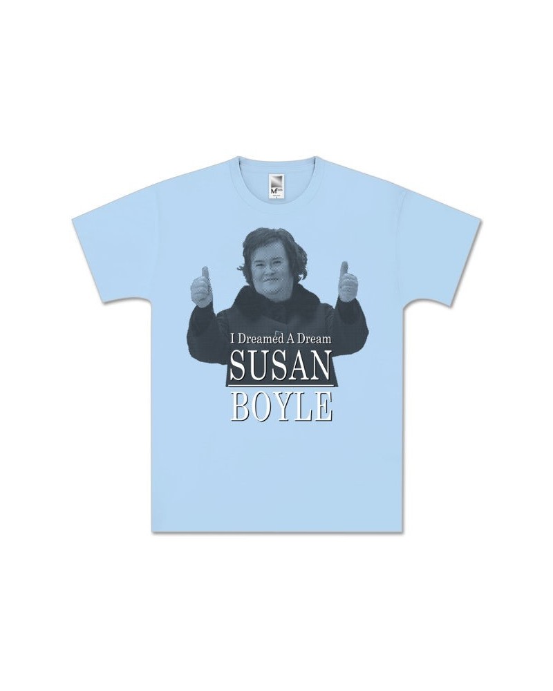 Susan Boyle Dreamed Half Tone Photo Light Blue T-Shirt $4.82 Shirts