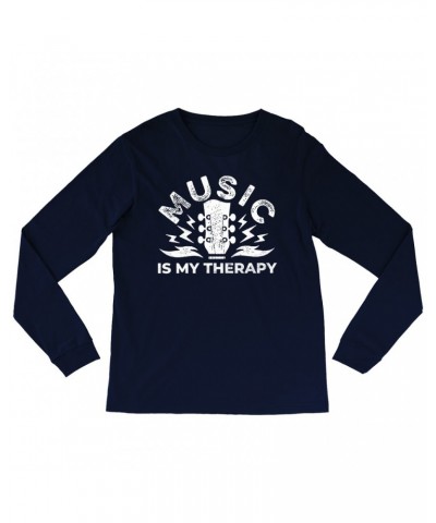 Music Life Long Sleeve Shirt | Music Is My Therapy Shirt $11.03 Shirts