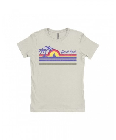 Music Life Ladies' Boyfriend T-Shirt | Yacht Rock Sunset Shirt $12.47 Shirts