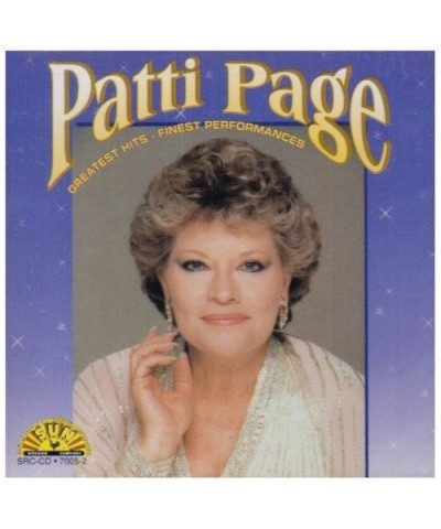 Patti Page GREATEST HITS: FINEST PERFORMANCES CD $20.31 CD