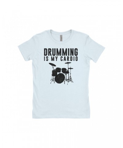 Music Life Ladies' Boyfriend T-Shirt | Drumming Is My Cardio Shirt $8.67 Shirts