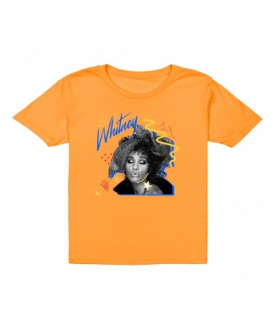 Whitney Houston Kids T-Shirt | Funky Colorful 1987 Photo Image Design Kids T-Shirt $5.37 Kids