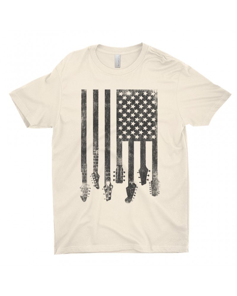 Music Life T-Shirt | Flag Guitar Shirt $10.22 Shirts