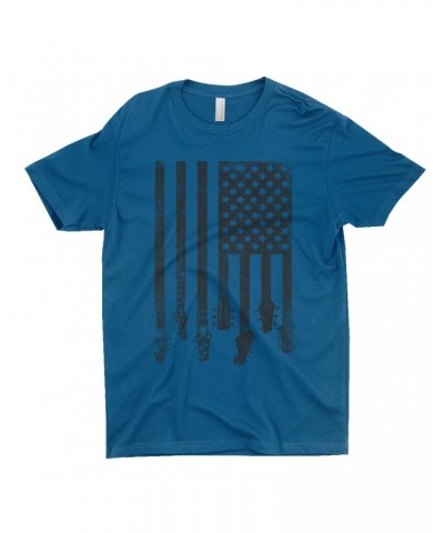 Music Life T-Shirt | Flag Guitar Shirt $10.22 Shirts