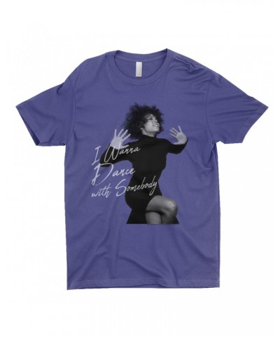 Whitney Houston T-Shirt | I Wanna Dance With Somebody Script Design Shirt $12.14 Shirts