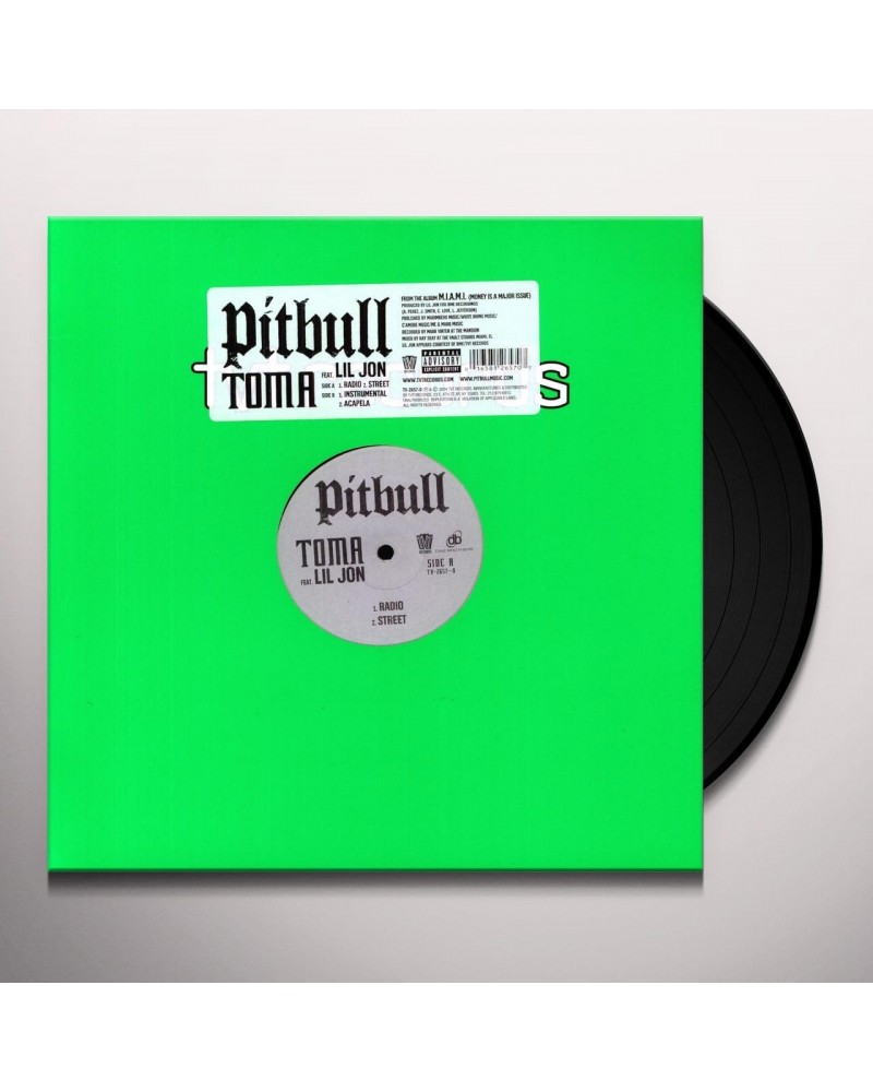 Pitbull Toma Vinyl Record $7.60 Vinyl