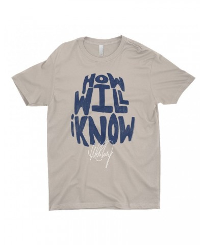 Whitney Houston T-Shirt | How Will I Know Navy Design Distressed Shirt $7.42 Shirts